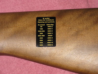 Swedish Mauser Trajectory Range PLATE DECAL STICKER Km94 M/94 NEW Rifle Long Gun Без бренда - фотография #2