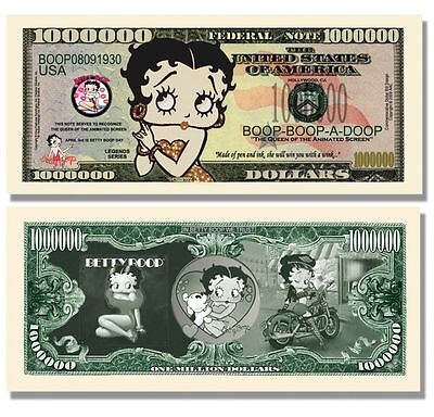 (10) Betty Boop Million Dollar Bills for only $7.50 with Free Shipping Без бренда