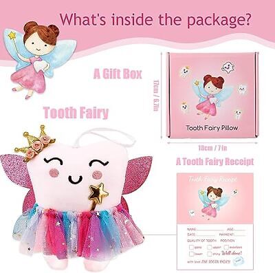 Tooth Fairy Pillow with Pocket for Girls | Tooth Pillow for Tooth Fairy for G... SQIMZAR Does not apply - фотография #3