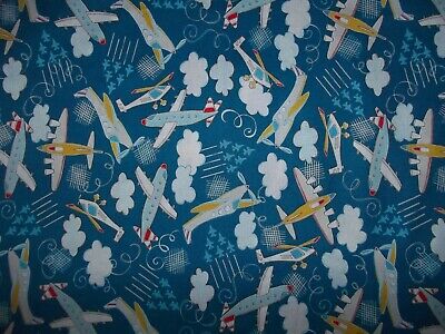 Handmade Lot of 2 Cotton Crib Sheet/Airplanes/Blue/Dark Blue Handmade - фотография #3