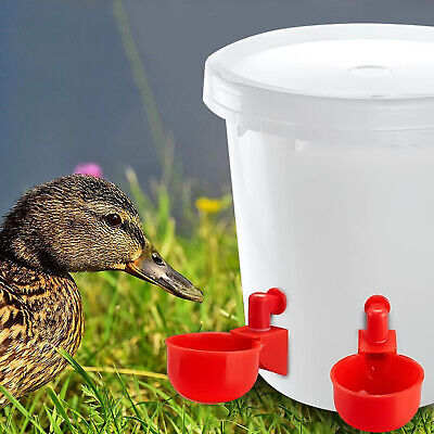 12x Chicken Automatic Watering Cups Waterer Duck Quail Geese Hen Poultry Drinker RedTagTown Does Not Apply - фотография #8