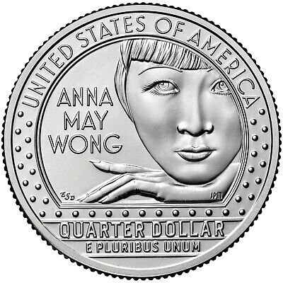 2022 P D Anna May Wong Women Quarters US UNCIRCULATED MINT SET 2 NEW COINS PD Без бренда - фотография #2