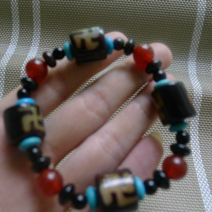 Dzi bead bracelet, Tibet, men's and women's bracelets, gifts, security, evil66 Без бренда - фотография #4