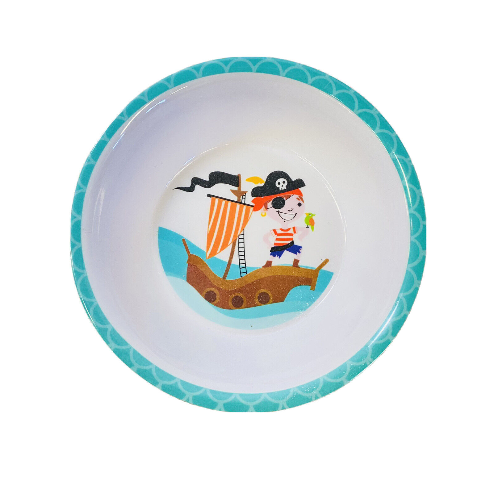 Child's Boy's Dinnerware Divided Plate Bowl & Cup Set Melamine BPA Free Pirates Regent Products n/a - фотография #3