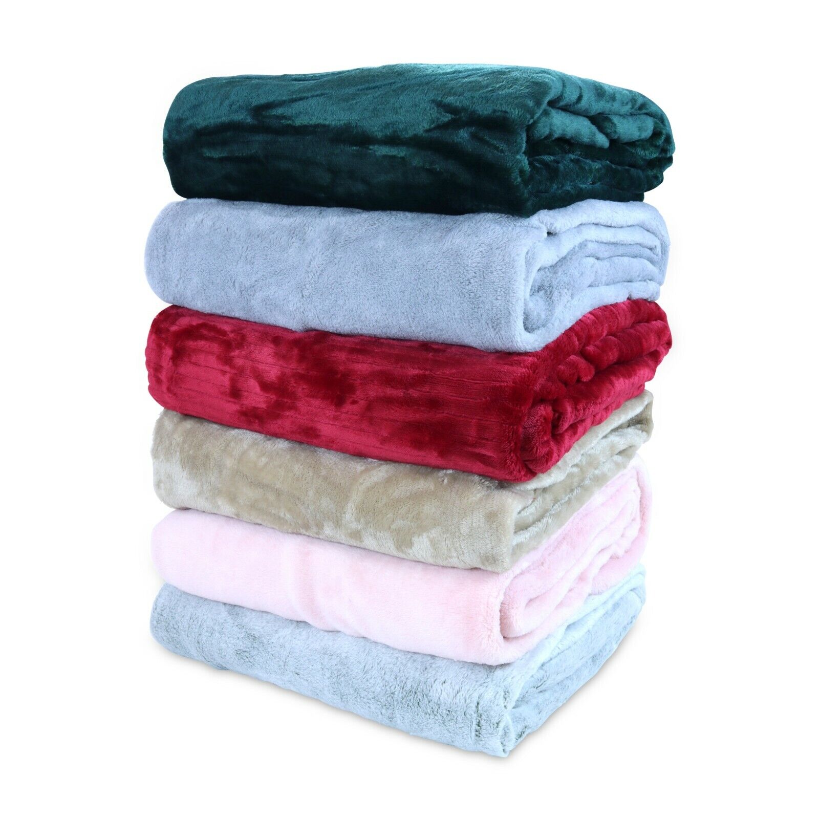 Bulk Lot of 12 Coral Fleece Blankets - 50 x 60 Assorted Soft Throw Blanket Set Arkwright Does Not Apply