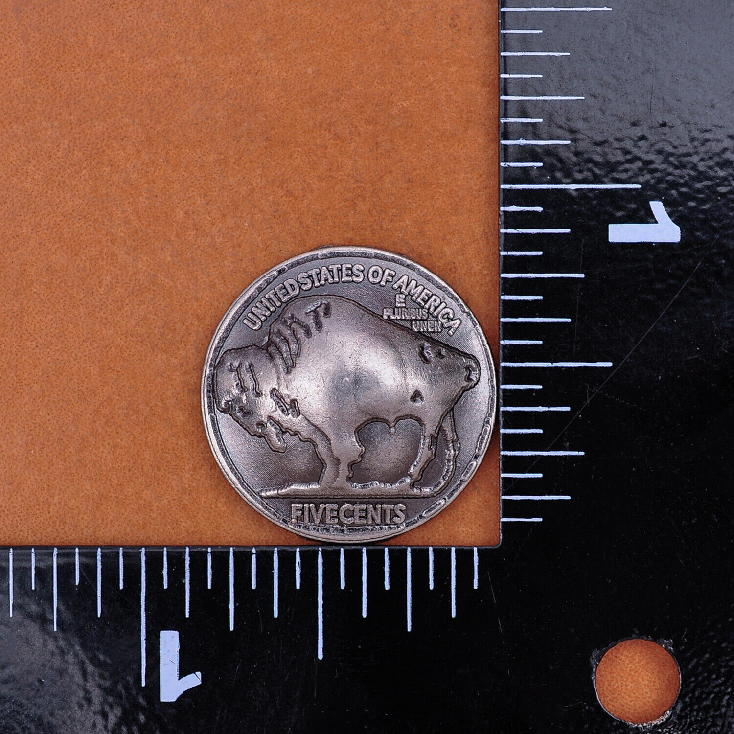 5pcs Western Southeast American Bison Bull Buffalo Leathercraft Coin Concho Unbranded Does not apply - фотография #9