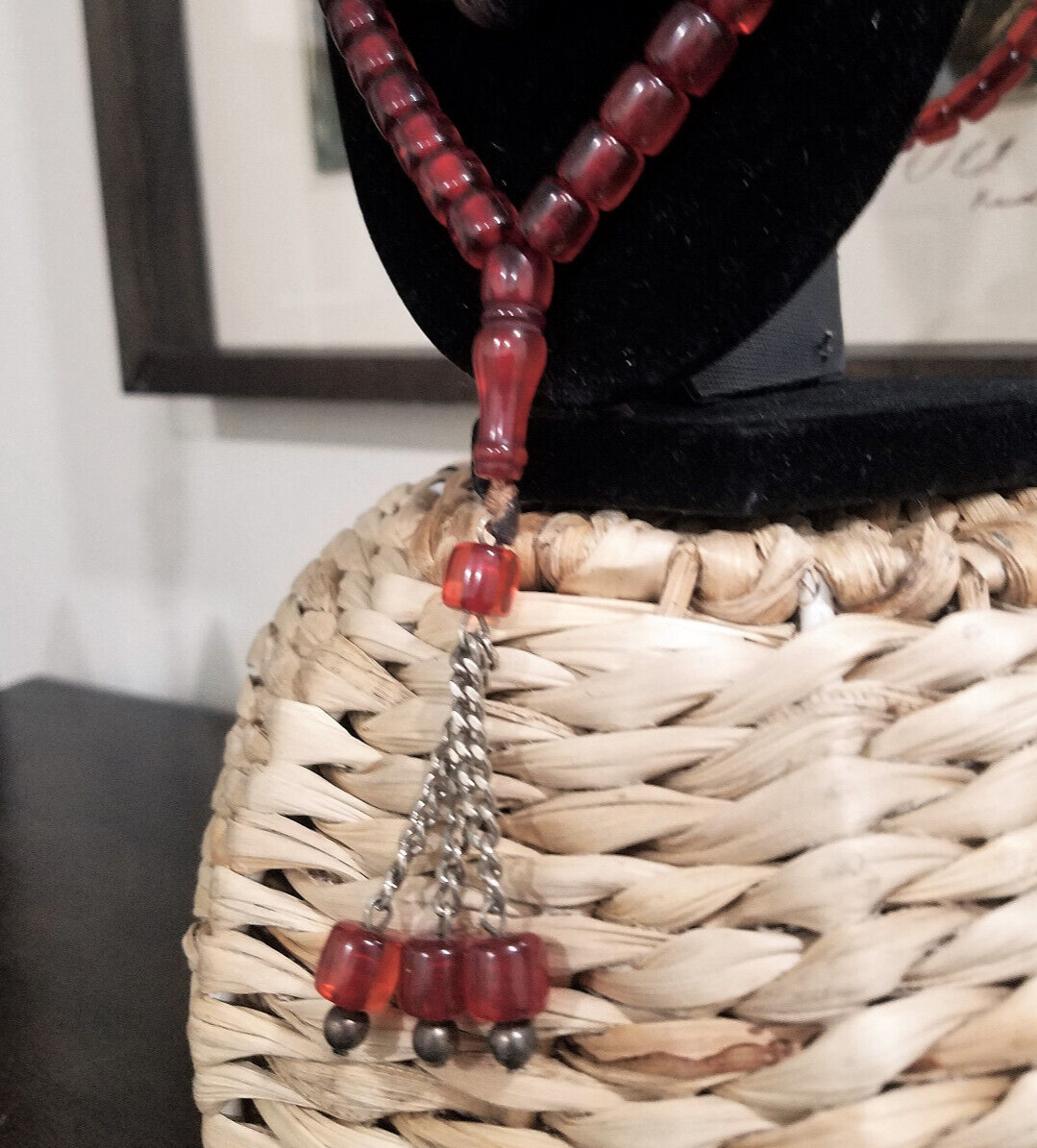 Stunning artisan SET of 4 necklaces Tibetan amber bakelite stone quartz Unbranded - фотография #7