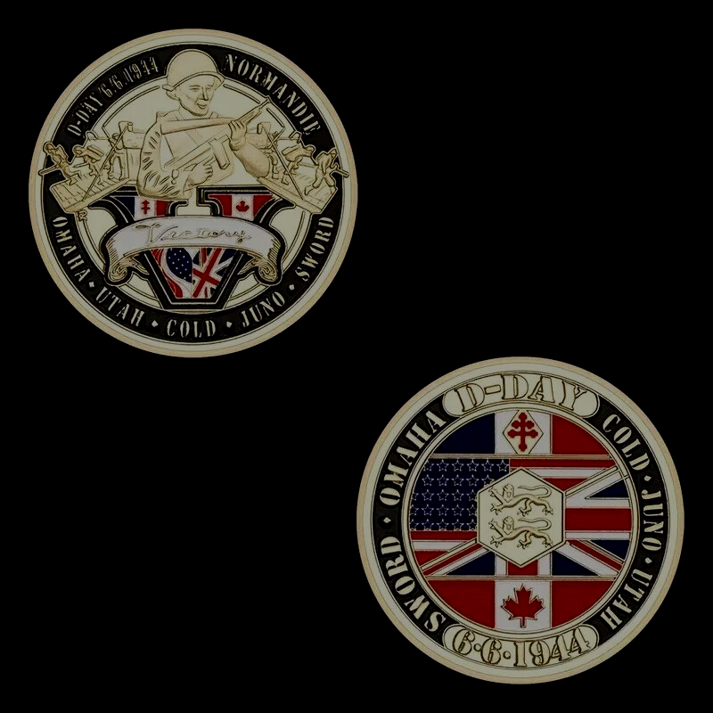 Normandy D Day WW II 70th anniversary metal commemorative coin Без бренда
