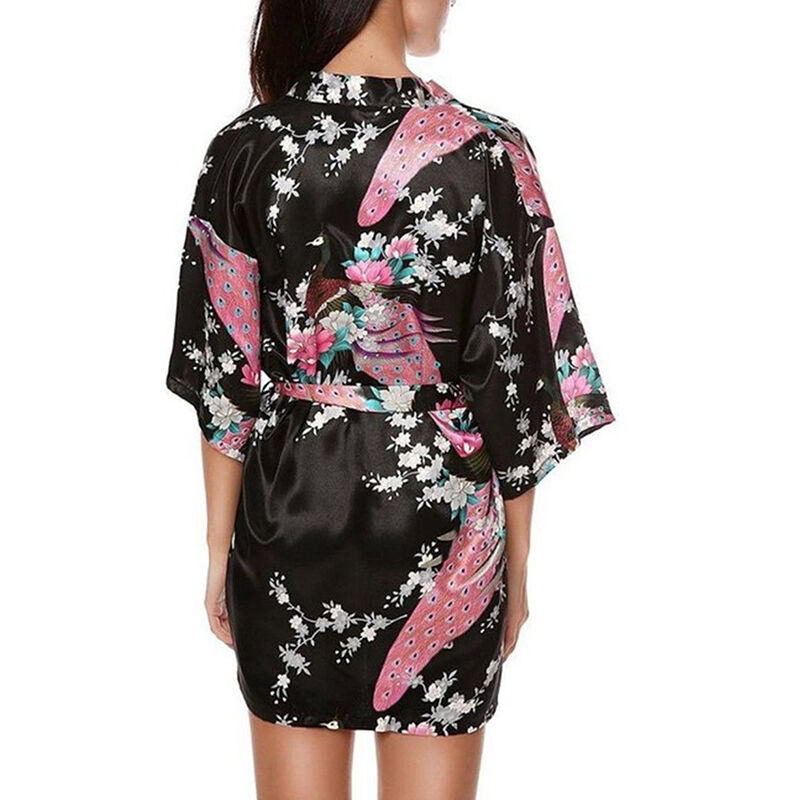 Women Lady Sexy Silk Satin Kimono Robe Gown Sleepwear Nightwear Bathrobe Pyjamas Unbranded Does not apply - фотография #11