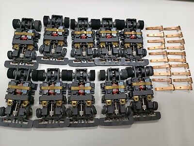 TYCO TCR CHASSIS WIDE LOT OF 10 COMPLETE GREY /10 sets shoes! BRAND NEW. SALE! TYCO tyco TCR
