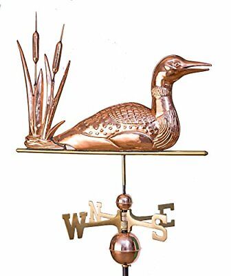  Copper loon and cattails weathervane, ALL PARTS,sold as shown & mount COBRAPROINC