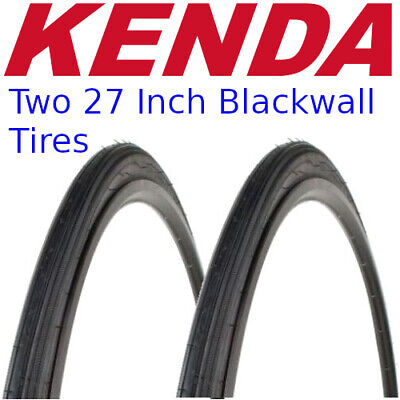 2 PACK CLASSIC KENDA Black wall 27 x 1- 1/4" Road Bike Tire Fixed Gear 27" Kenda