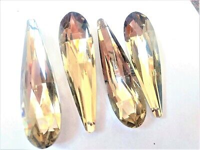 5 Metallic Gold 76mm Long Drop Chandelier Crystals Suncatcher  Chandelier Design