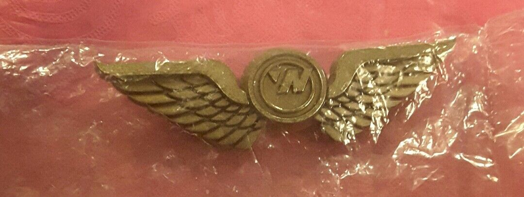 10 pins NORTHWEST AIRLINES Junior Pilot Wings Stoffel Seals Tuckahoe NIP Plastic Без бренда