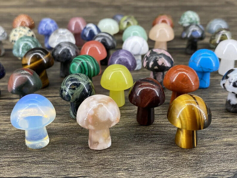 Wholesale! 50pcs Mixed Natural Crystal mini mushrooms Reiki Healing Gift Без бренда - фотография #2
