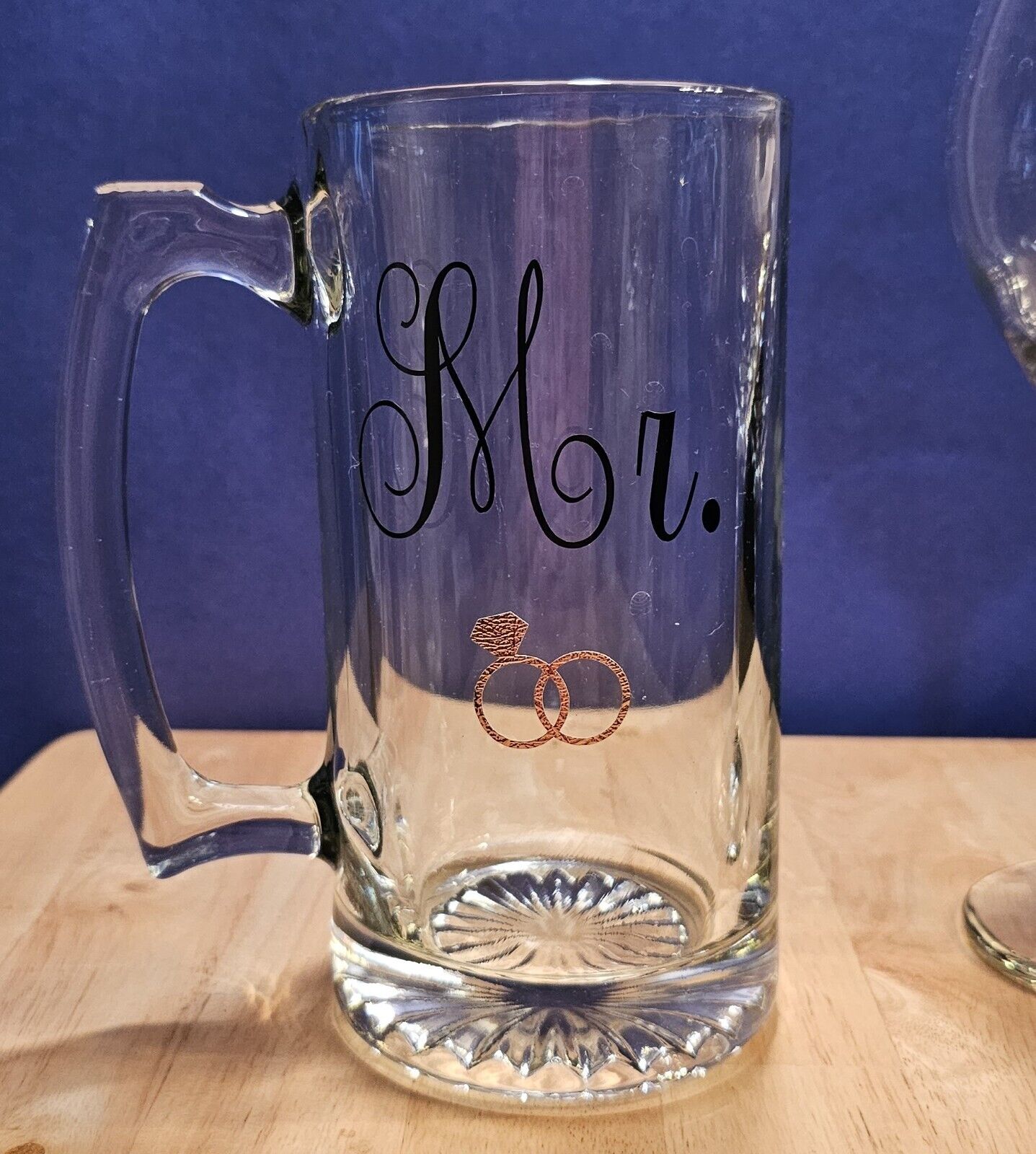 Engagement/Wedding Mr & Mrs Toasting Beer Mug & Wine Glass Unbranded - фотография #3