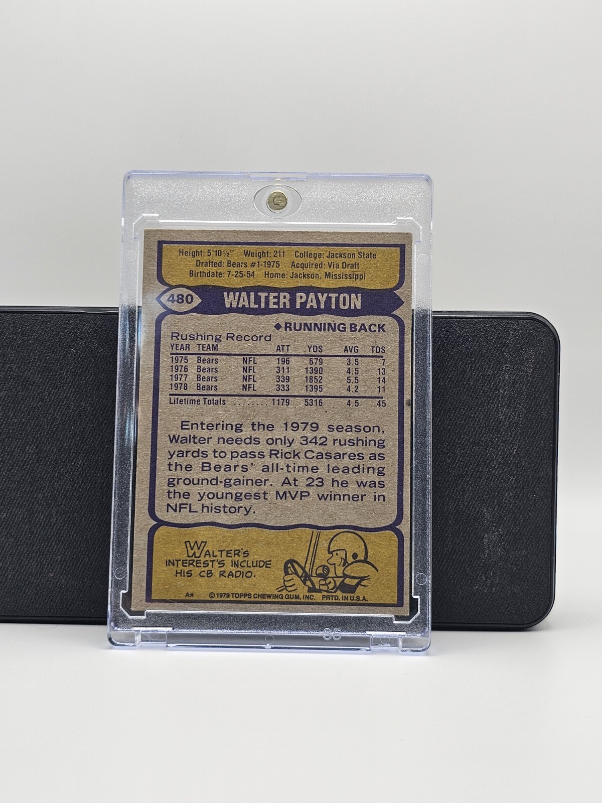 Walter Payton Funko Pop! #78 with 1979 Topps card +Bonus cards NFL Chicago Bears Funko 57406 - фотография #4