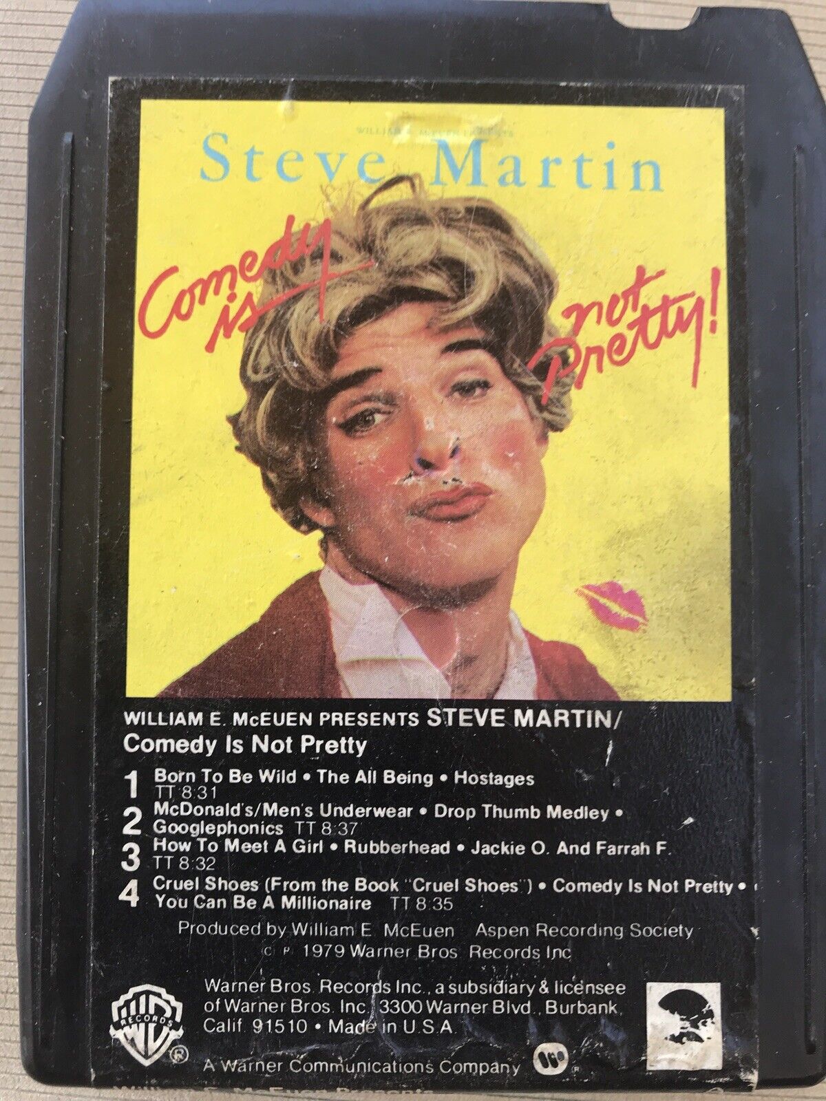 Lot (2) 8 Track Tapes by Steve Martin - Comedy Is Not Pretty & Let's Get Small Без бренда - фотография #2
