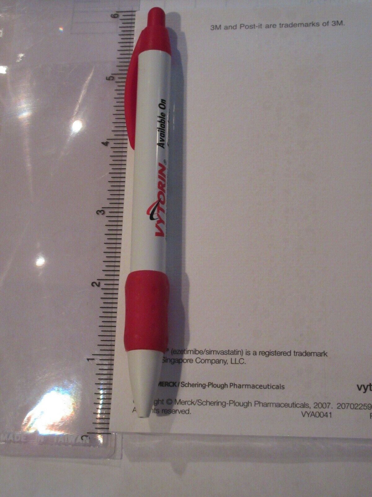 Pharmaceutical drug rep collectible Vytorin pen and 1 (tablet) note pad Nice! Unbranded - фотография #5
