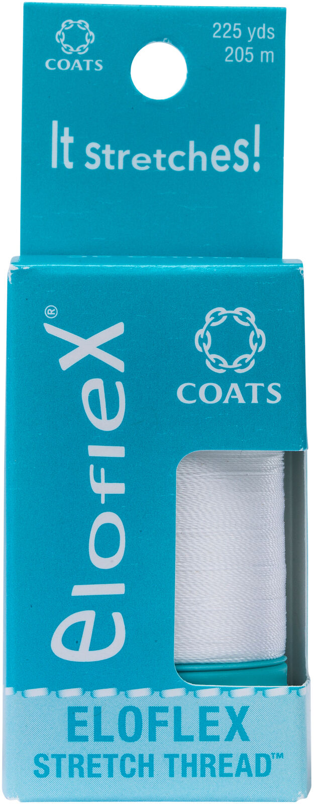 Coats Eloflex Stretch Thread 225yd Box-White - 3 Pack Coats & Clark B992-0100