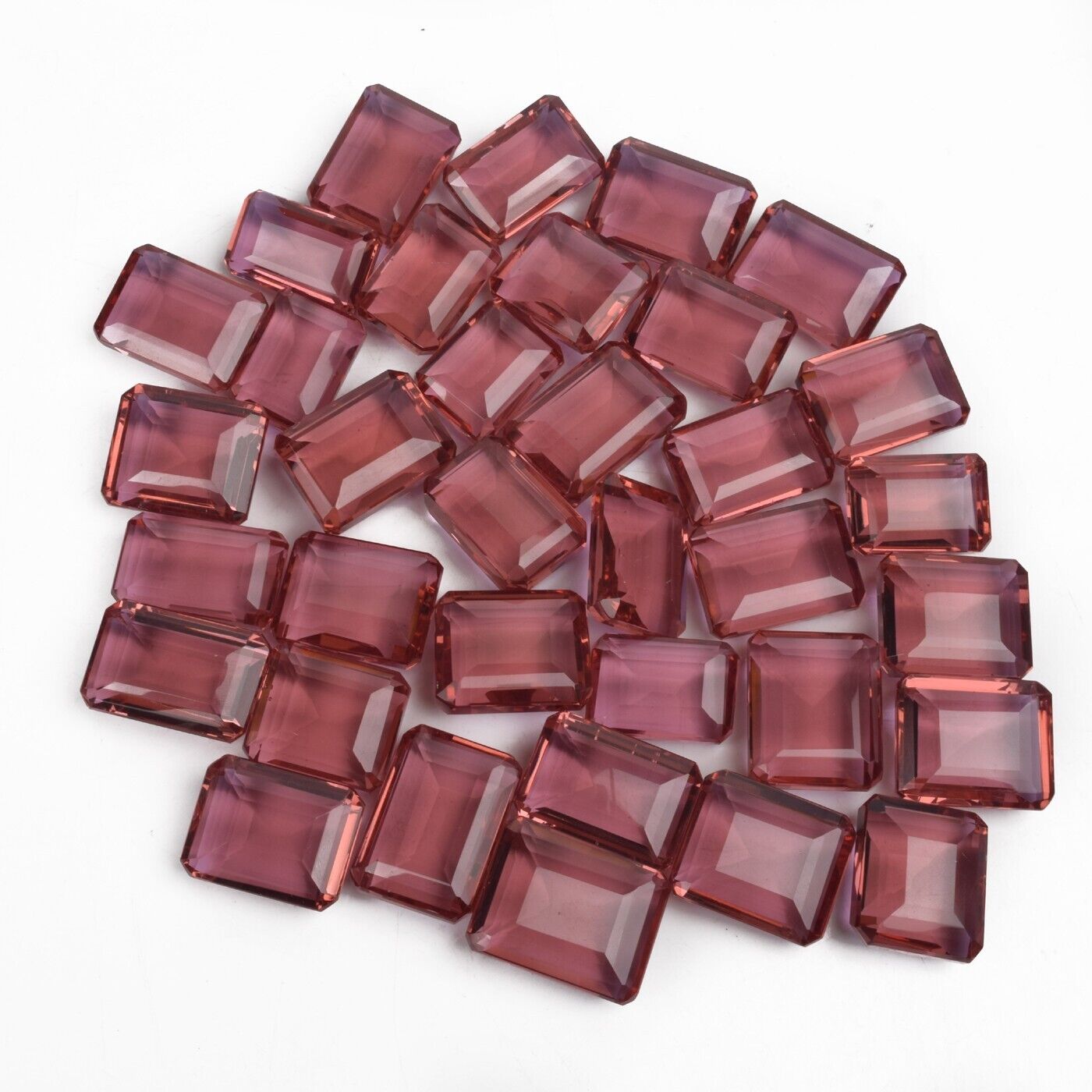 Lab-Created Color-Changing Alexandrite Emerald Cut Loose Gem Lot 350ct/4-5 Pcs Unbranded