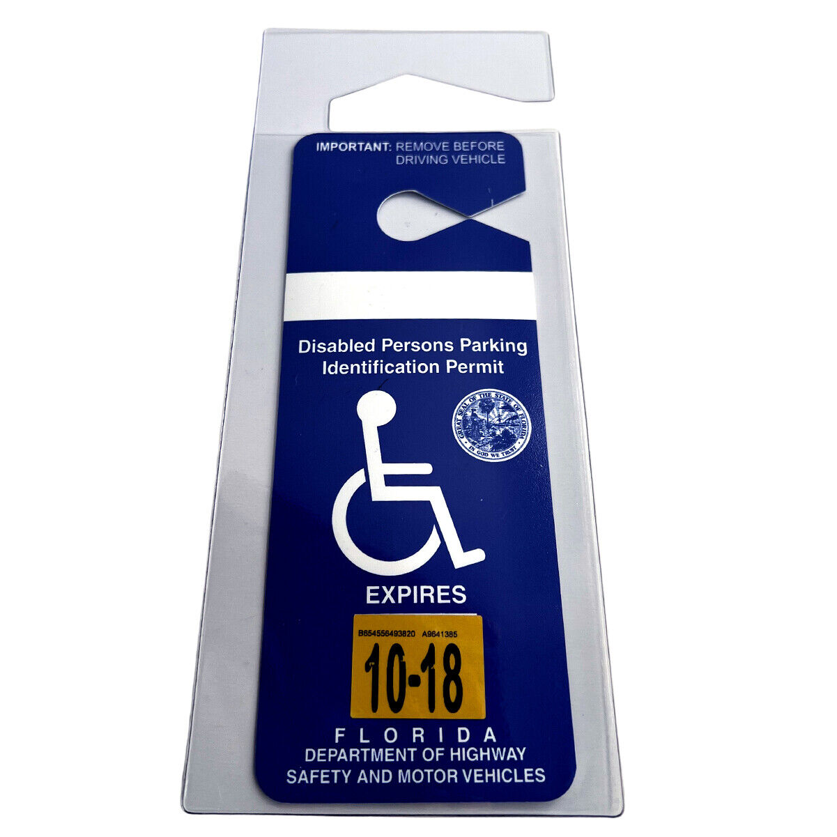 4pc Handicap Parking Placard Holders - Rear View Mirror Disability Permit Hanger Specialist ID SPID-1120 - фотография #2