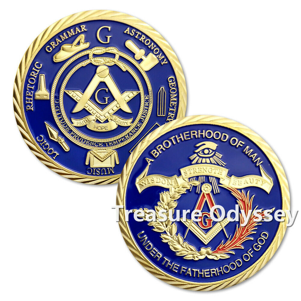 Masonic Challenge Coin Lot Entered Apprentice Fellow Craft Master Mason Emblem Без бренда - фотография #7