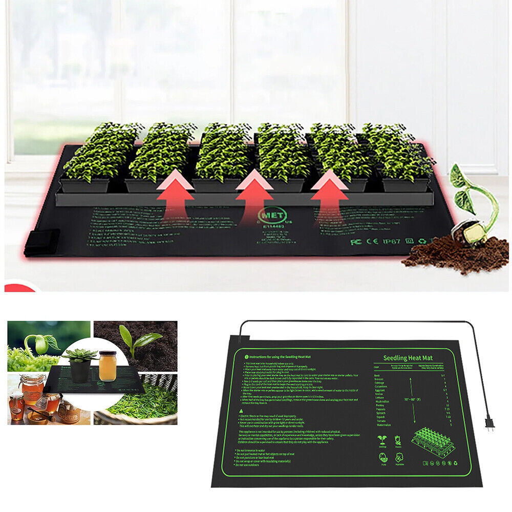 Seedling Heat Mat Warm Hydroponic Plant Germination Seed Thermostat Pad 10"x20" Unbranded Does Not Apply