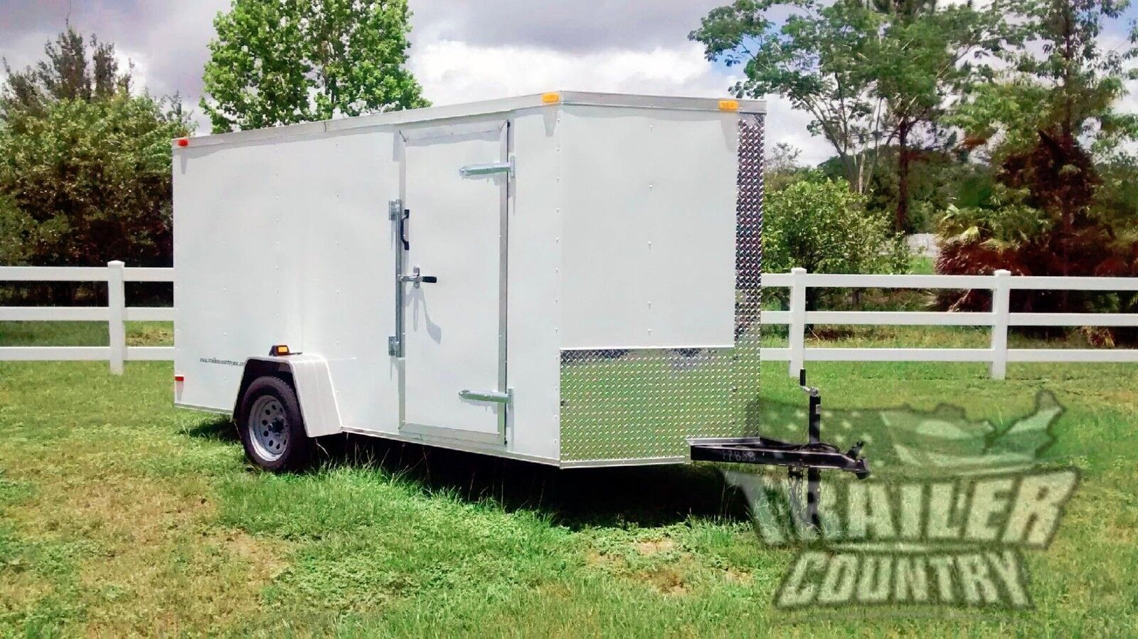 NEW 2019 6 x 12 V-Nosed Enclosed Cargo Motorcycle Trailer w/Ramp & Side Doors Без бренда Does Not Apply