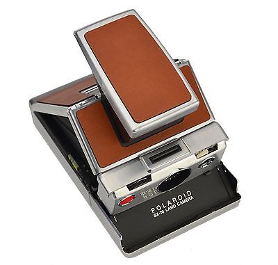 Polaroid SX-70 Replacement skin cover - Tan Genuine Leather  Без бренда