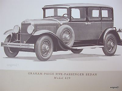1928 brochures 4 Graham Paige Model 629 5,7 passenger Sedan; Model 610 sedan Без бренда - фотография #5