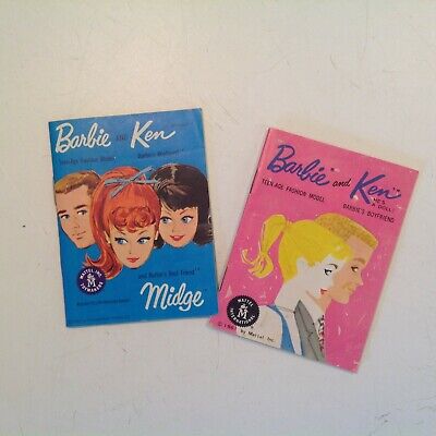 1962 1963 Barbie Ken Booklet Catalog Mattel Doll 2 pieces minature Midge Skipper Mattel Does Not Apply