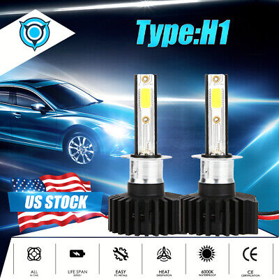 H1 LED Headlight Bulb Kit 2200W 330000LM High Beam Fog Light Xenon 6000K White IRONWALLS auto-G360-012