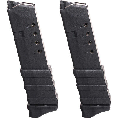 ProMag (2 Pack) Glock Model 43 G43 9mm, 10-Round Magazine, GLK 13, Black Polymer ProMag GLK 13