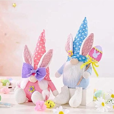 Elementally Waverly Easter Gnomes Set of Two Tomte Plushy Home and Table Deco... Unbranded