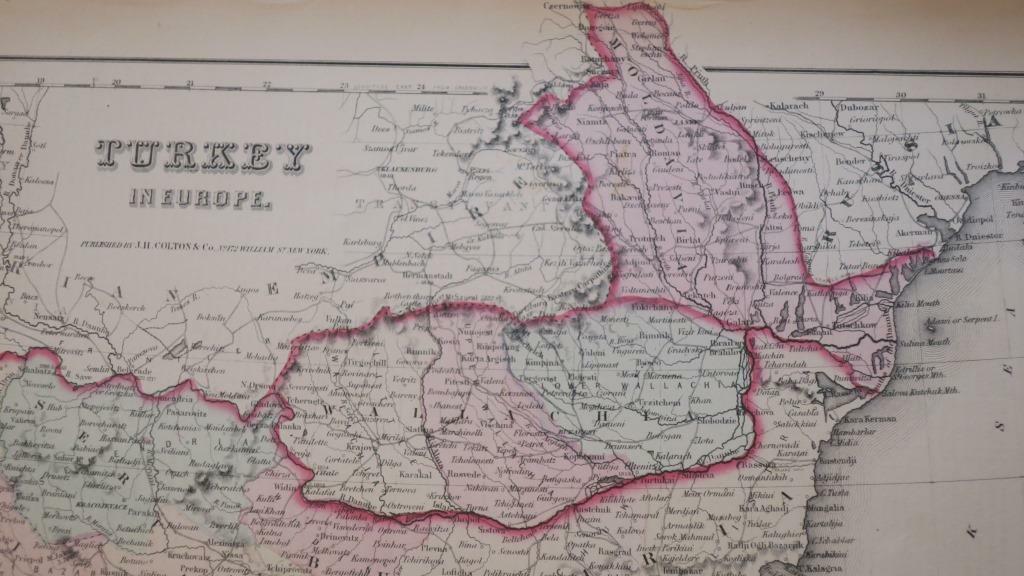 ORIGINL 2-sheet 1855 HAND-COLORED Colton Atlas MapS:TURKEY IN ASIA,EUROPE,SEAS Без бренда - фотография #2