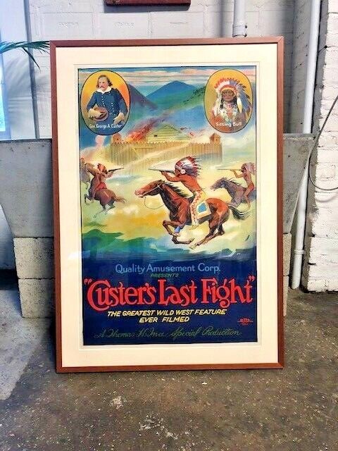 Antique Hollywood Movie Poster Vintage Western Custer & Sitting Bull Без бренда - фотография #4