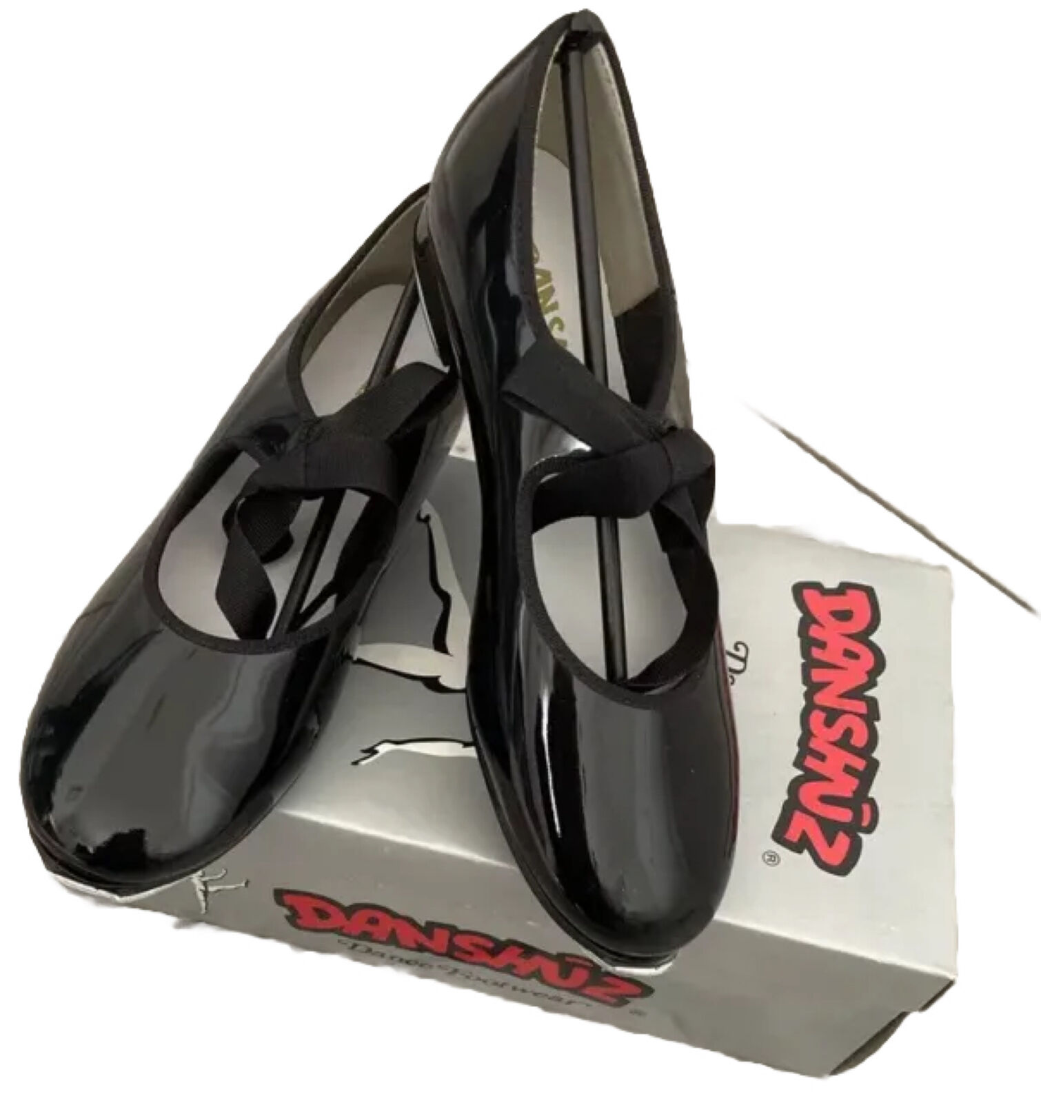 Danshuz Black Patent Leather Lace-Up Tap Shoes-size 2.5 Medium Danshuz - фотография #2