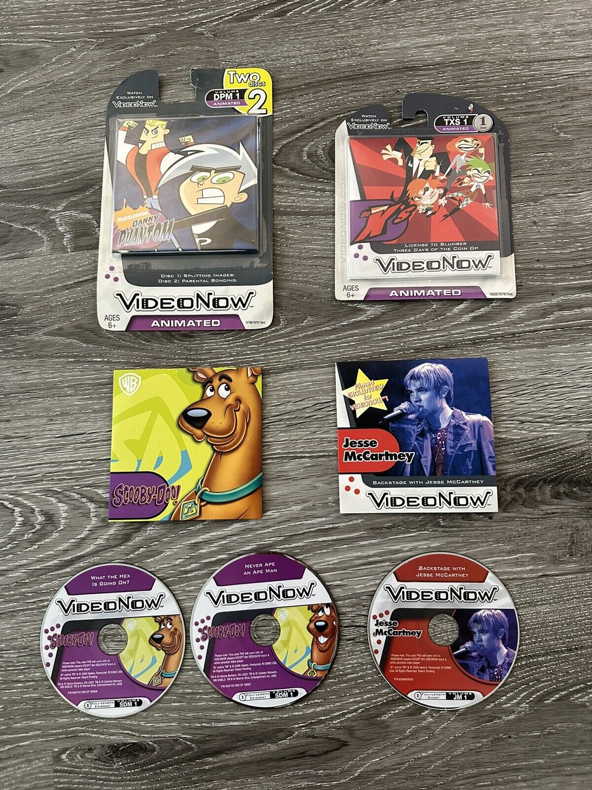 Video Now Color Animated Cartoon 2-Disc Packs Lot Danny Phantom The X’s Scooby VideoNow DPM1
