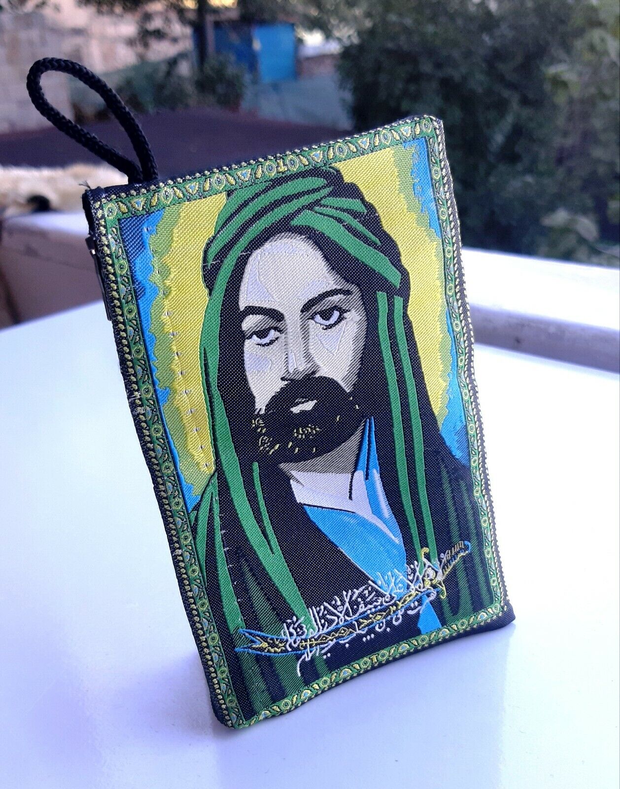 3pcs imam Ali Bag Tapestry Coin Purse Holding Zulfiqar Sword Lion Down His Feet Без бренда - фотография #7