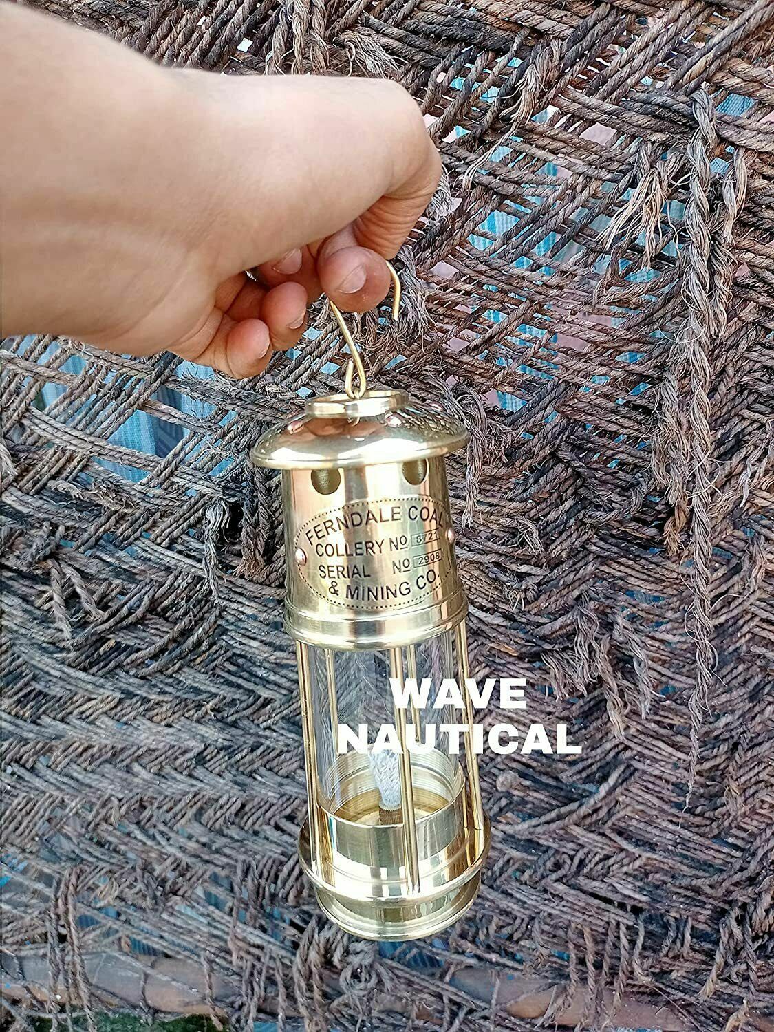 Oil Lamp Lantern Wick Vintage Antique Brass Glass Flat Nautical gift SET OF 4 Без бренда - фотография #4