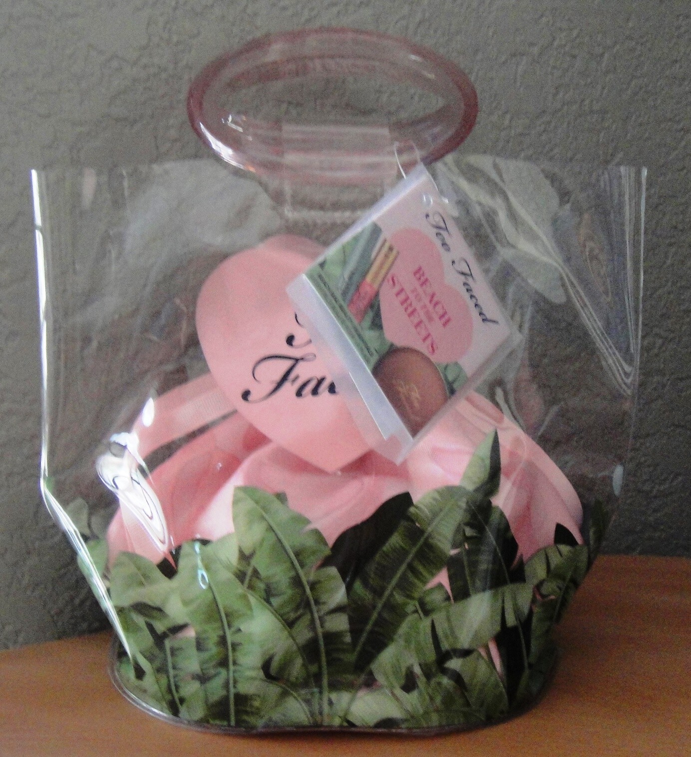TOO FACED Beach To Streets CLEAR TOTE BAG Empty + PINK DRAWSTRING POUCH $0 SHIP Too Faced - фотография #2
