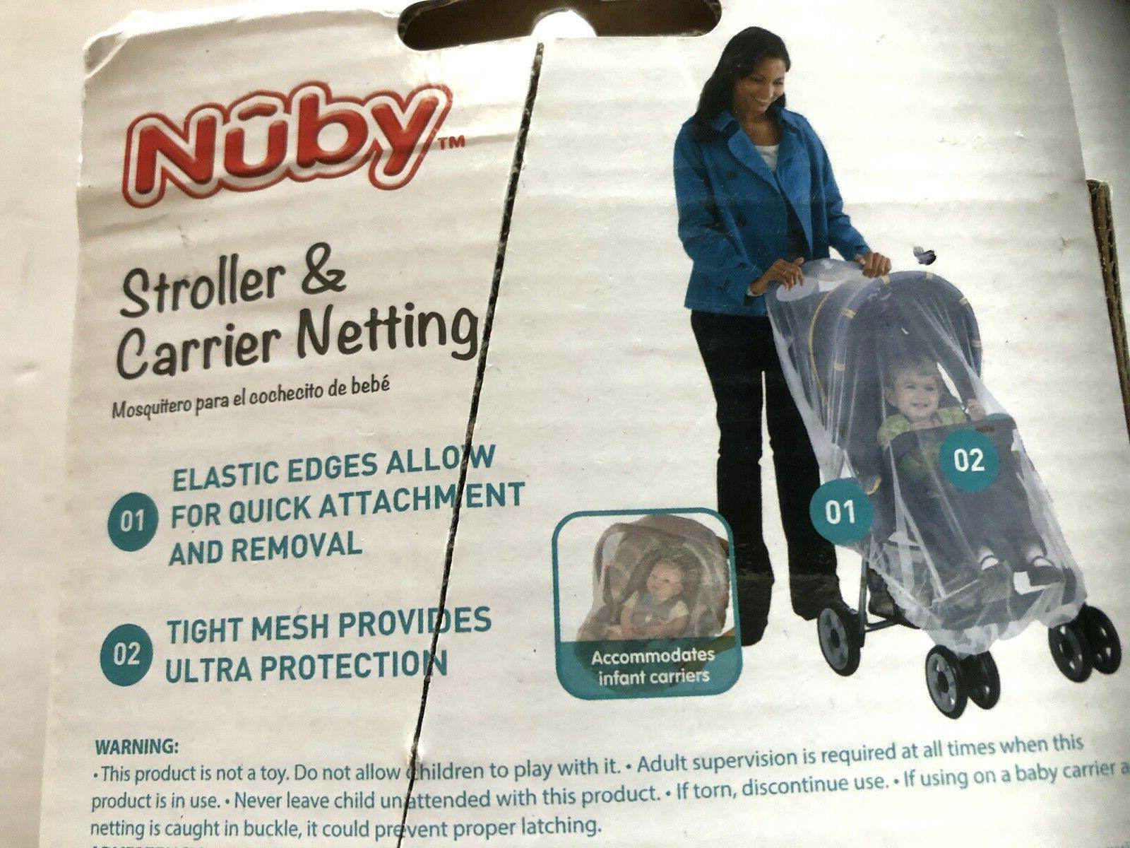 Nuby Baby Carrier/ Stroller Full Cover Mesh Netting& Preemie Head Support Lot Nûby/Precious Cargo 52879 - фотография #11
