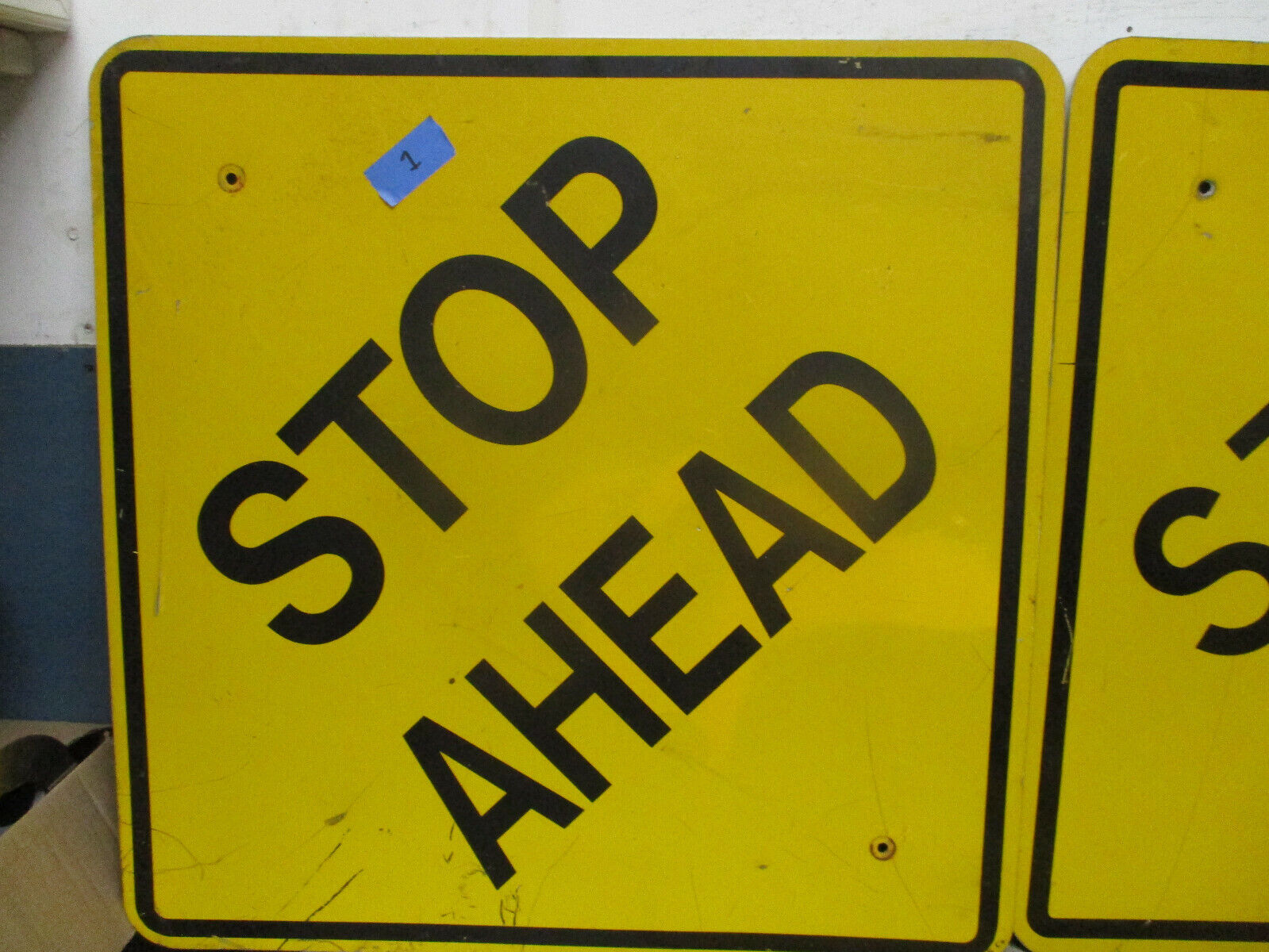 Authentic Retired  “Stop Ahead” Highway Sign 30”  Без бренда - фотография #3