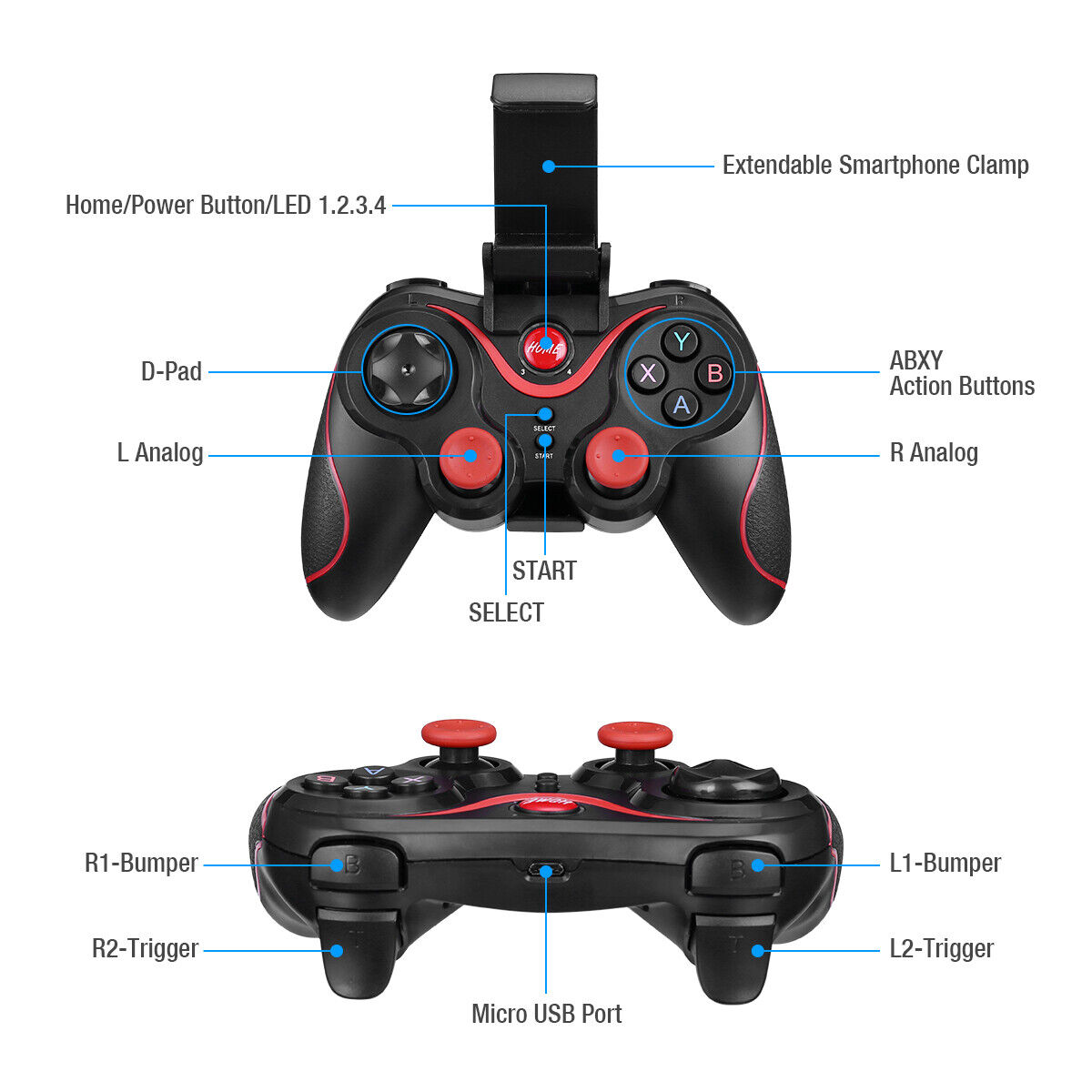 Wireless Bluetooth Game Controller Gamepad for iOS Android Tablet PC Cellphone Unbranded Does Not Apply - фотография #2