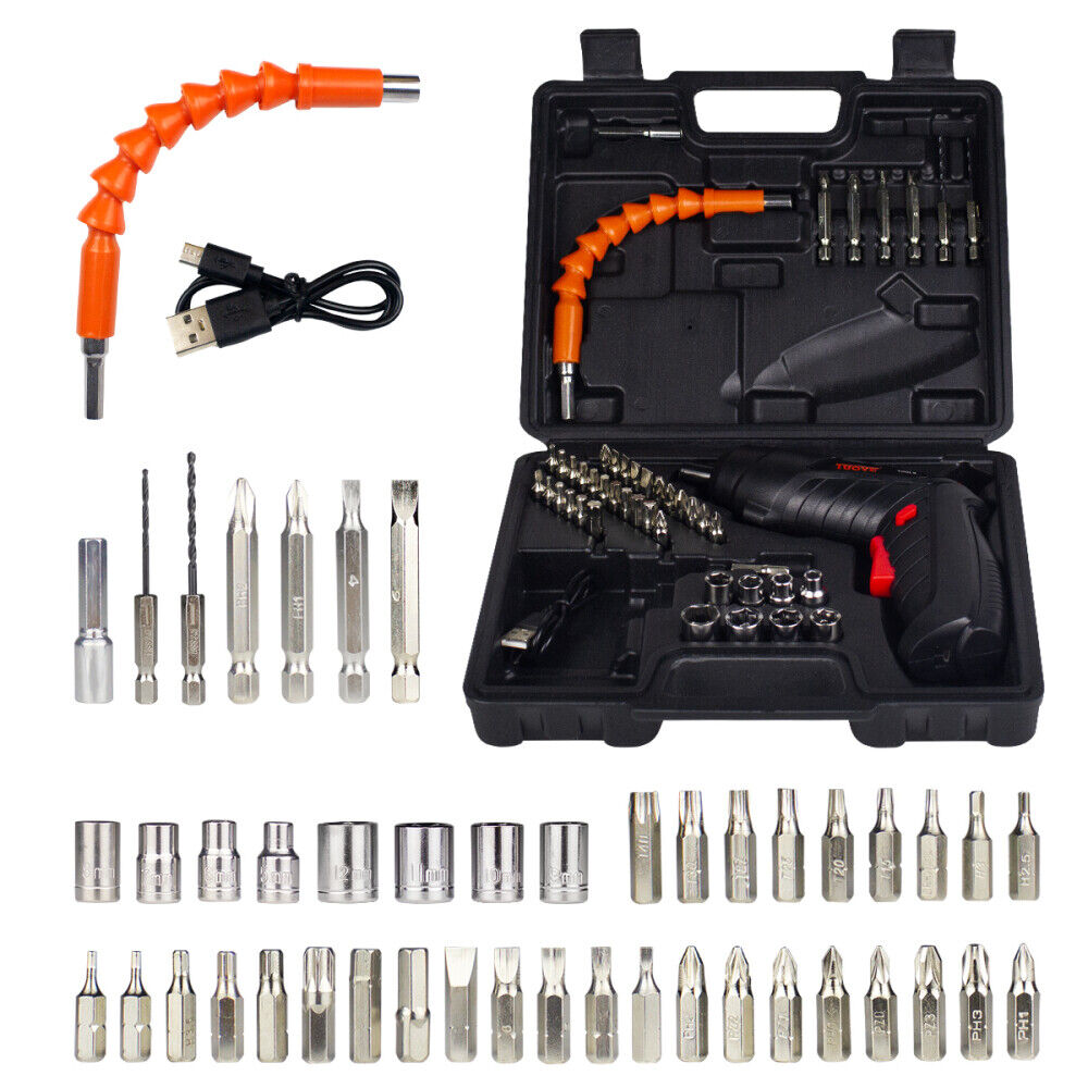 48 in 1 Rechargeable Wireless Cordless Electric Screwdriver Drill Set Power Tool Ziss K43024
