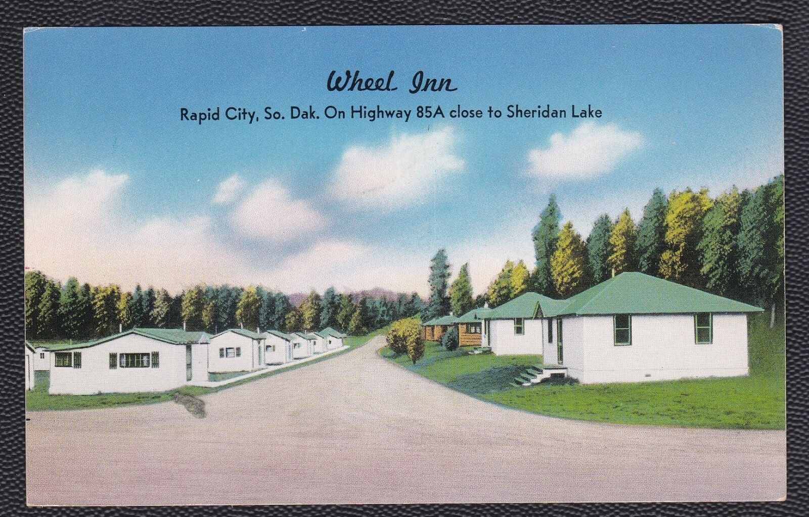 1950s Plaza Motel & Wheel Inn, RAPID CITY SD postcards, LOT 2 not mailed RARE Без бренда - фотография #3