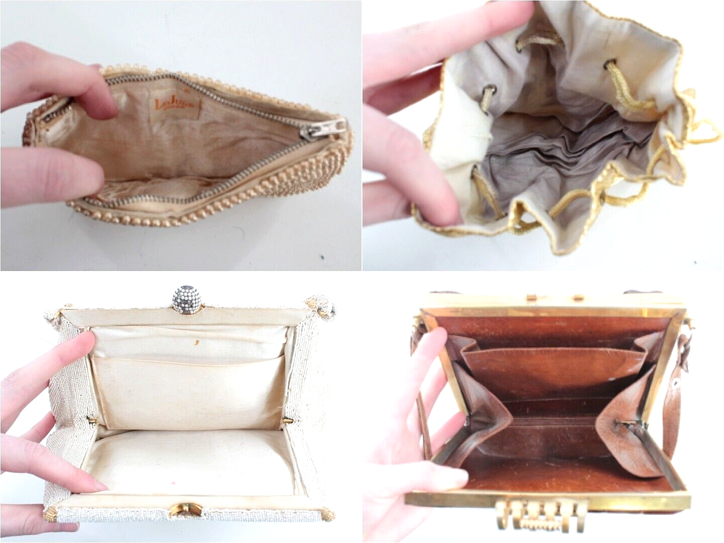 Vtg Women's Purse Lot Of 18 Hand Bags 30s To 50s Era 1930s 1950s Purses Unbranded - фотография #17