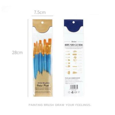 10Pcs Set paint by numbers brushes Watercolor / Gouache Paint  MakerUSA Does Not Apply - фотография #3