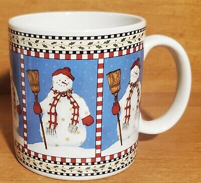 Sakura SNOWMAN Mug set of 4, Debbie Mumm, Christmas, Excellent Sakura SNOWMAN - фотография #3